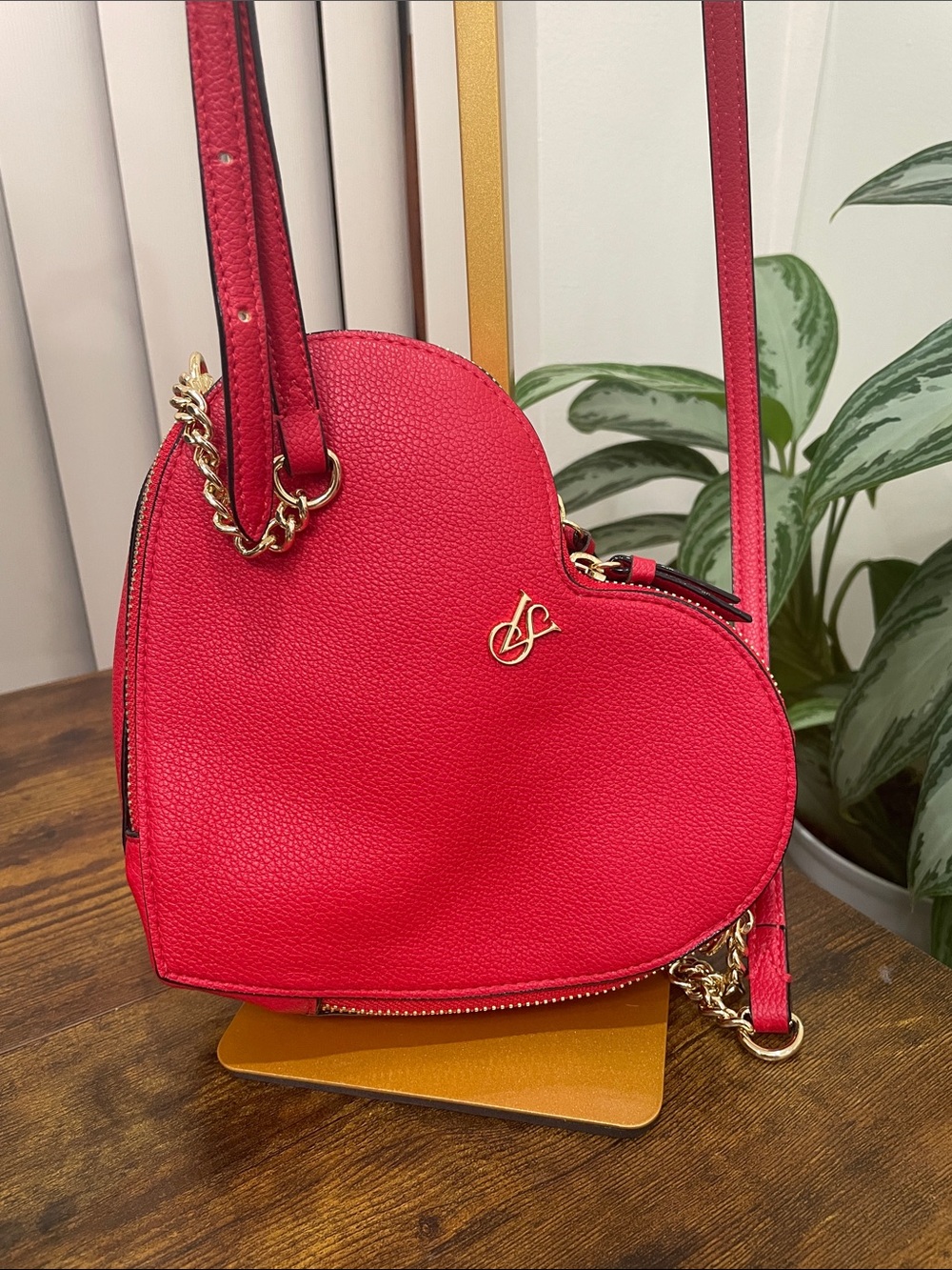 Victoria's Secret Red Heart Crossbody with Gold Hardware - Picture 2 of 5